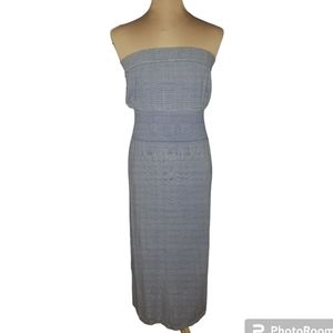 Lark Grey Strapless Maxi dress